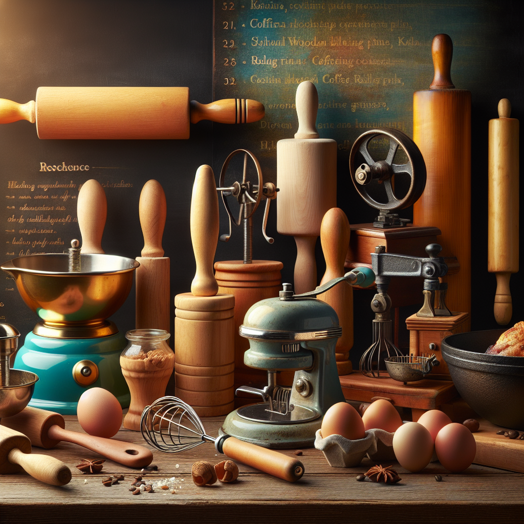 Affiche Ustensiles de Cuisine Rétro et Saveurs d'Autrefois main image 1